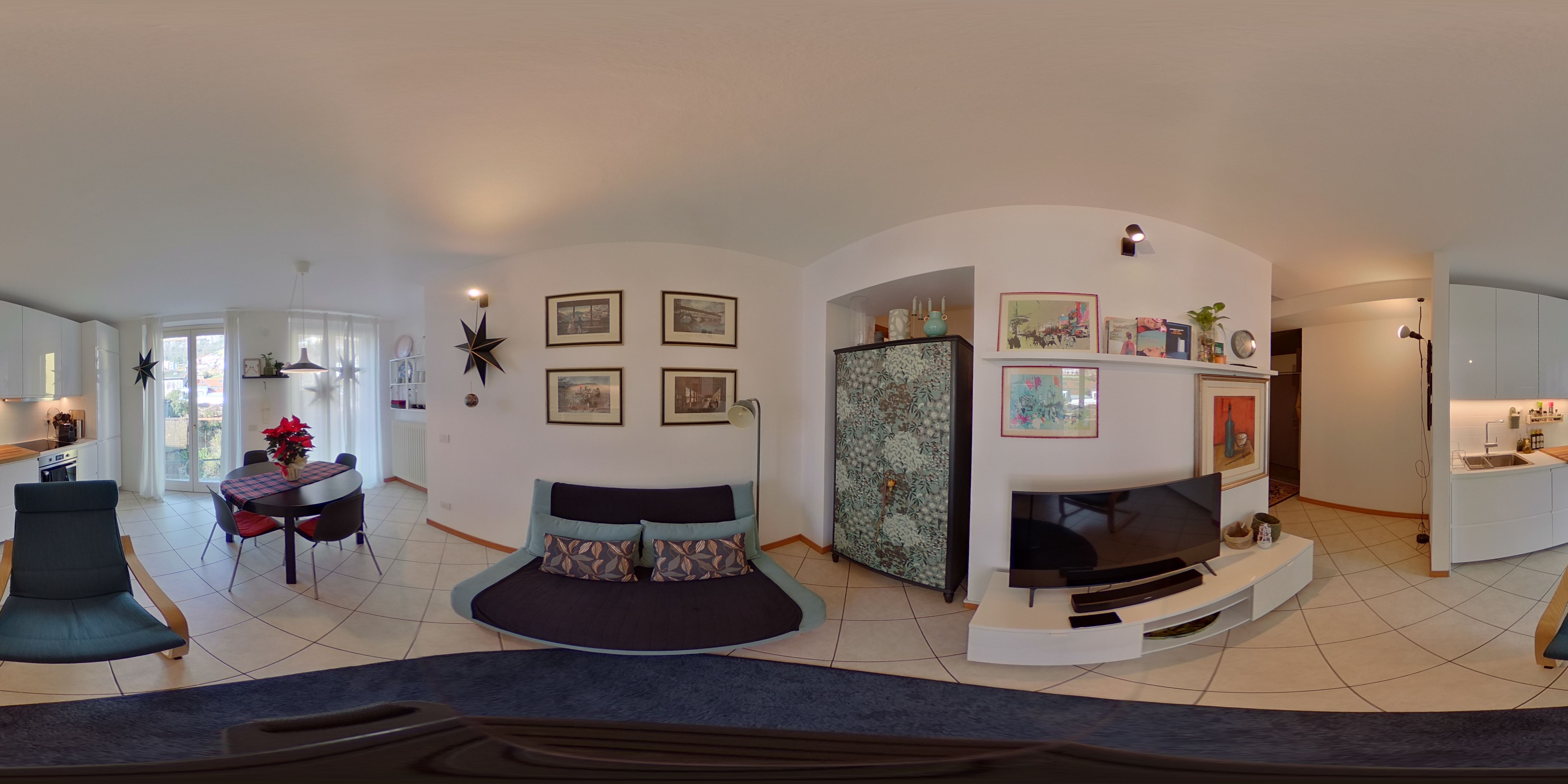 Soggiorno con angolo cottura