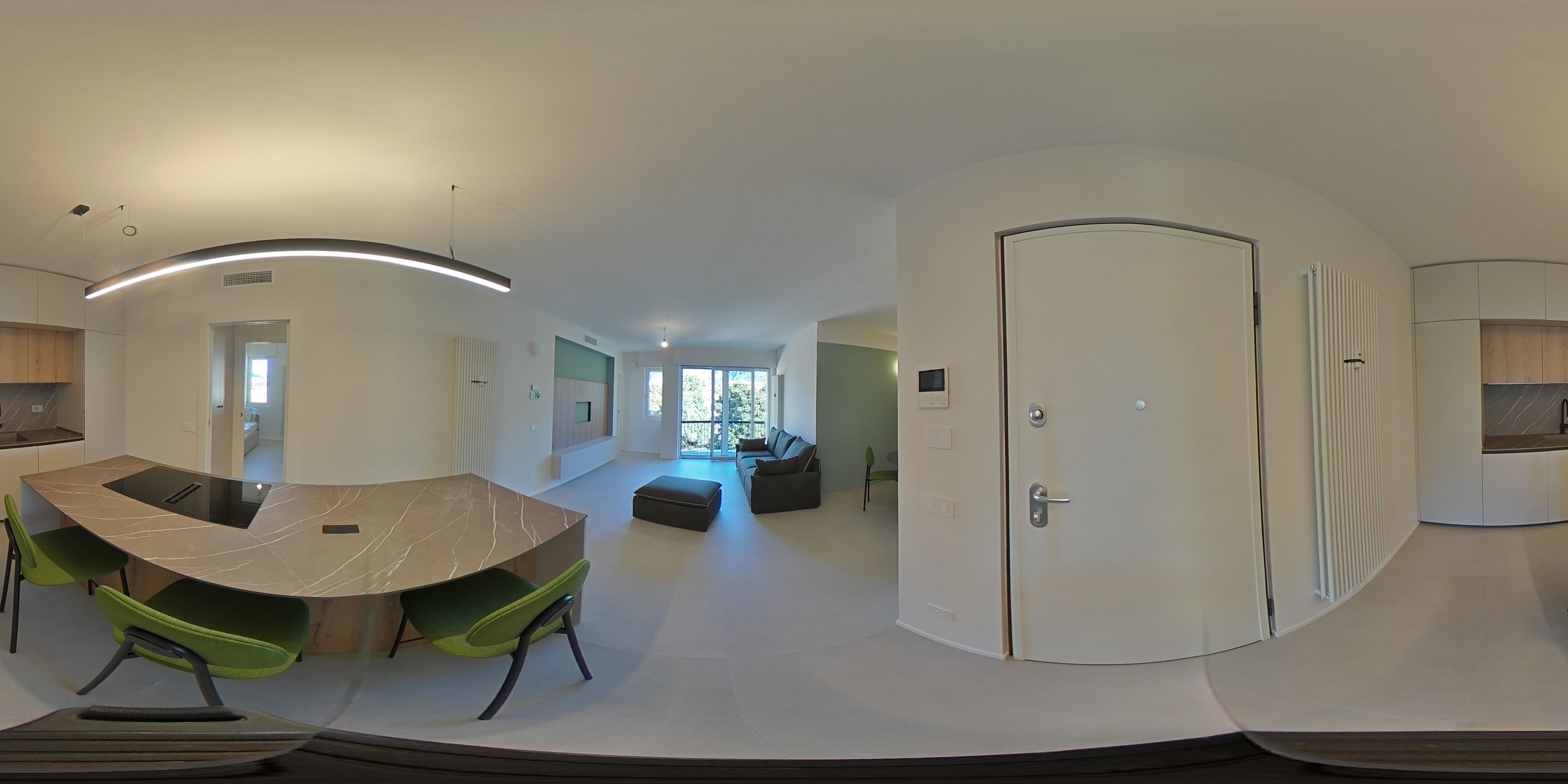 Soggiorno con angolo cottura